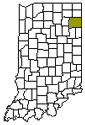 Allen County Indiana highlighted in picture